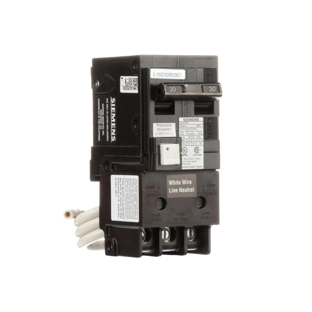 20 Amp Double Pole Type QPF2 GFCI Circuit Breaker 6 20 Amp Double Pole Type QPF2 GFCI Circuit Breaker - Image 4