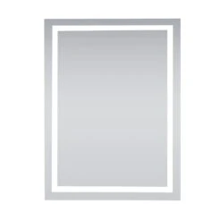 Timeless Home 48 In. H X 36 In. W Single Modern Rectangular Aluminum Lighted LED Mirror In Silver(5000K)