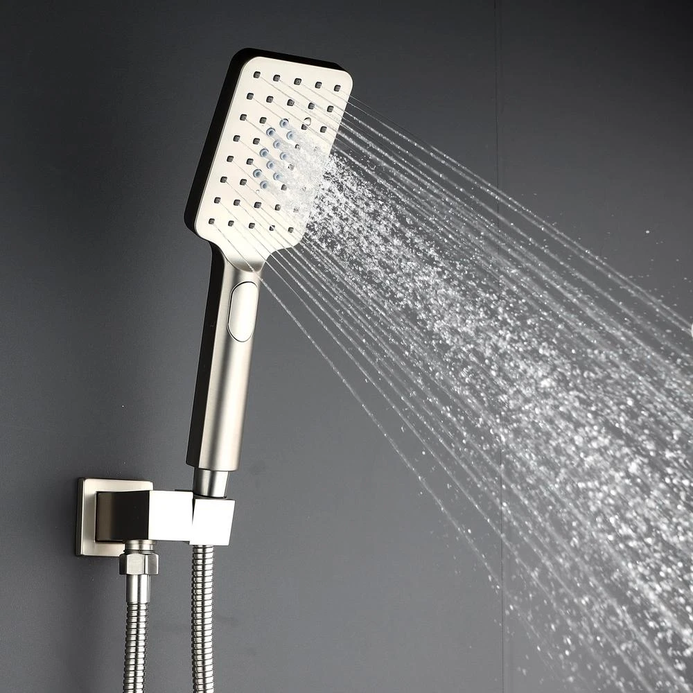 3-Spray With 2.5 GPM 12 In. 2 Functions Tub Ceiling Mount Dual Shower Heads In Spot In Brushed Nickle (Valve Included) 9 3-Spray With 2.5 GPM 12 In. 2 Functions Tub Ceiling Mount Dual Shower Heads In Spot In Brushed Nickle (Valve Included) - Image 7