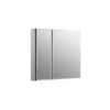 30 In. W X 26 In. H Two-Door Recessed Or Surface Mount Medicine Cabinet In Silver Aluminum