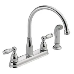 Foundations 2-Handle Standard Kitchen Faucet With Side Sprayer In Chrome