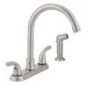 Builders 2-Handle Standard Kitchen Faucet With Sprayer In Stainless Steel -Alliee Bath And Faucet Shop 5da11e53c72be80f96a1cfcb8556b461 1800x1800