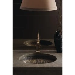 KOHLER Lilies Lore Vitreous China Undermount Bathroom Sink In Cast Bronze With Medium Patina -Alliee Bath And Faucet Shop 5e31e85d52fd2734f69ea21a515415bd 1800x1800