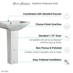 Swiss Madison Sublime Pedestal Bathroom Vessel Sink Round Single Faucet Hole In White -Alliee Bath And Faucet Shop 5e931228a6fad7bf32d5d56029bff8d0 1800x1800