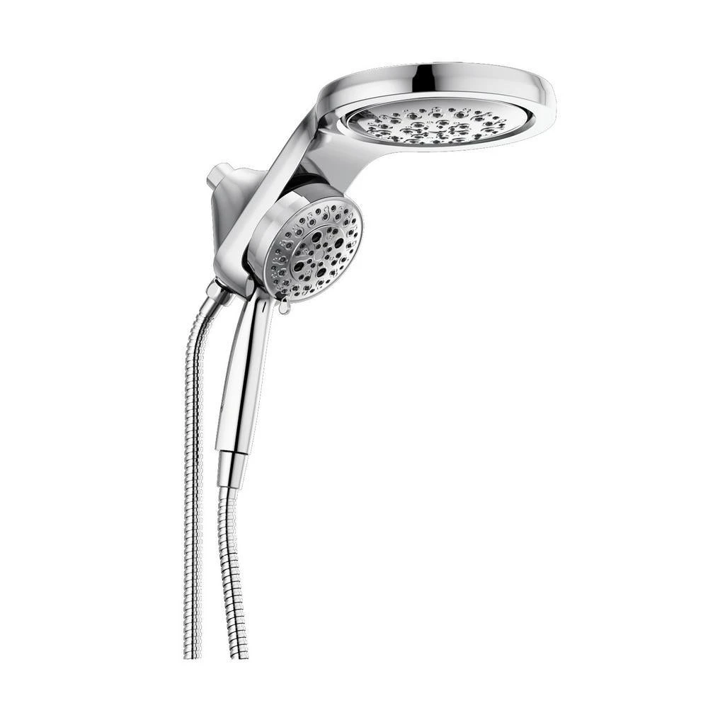 HydroRain Two-in-One 5-Spray 6 In. Dual Wall Mount Fixed And Handheld H2Okinetic Shower Head In Stainless 20 HydroRain Two-in-One 5-Spray 6 In. Dual Wall Mount Fixed And Handheld H2Okinetic Shower Head In Stainless - Image 18