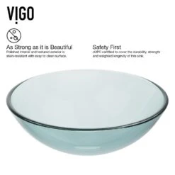 VIGO Clear Crystalline Handmade Countertop Glass Round Vessel Bathroom Sink In Iridescent 17 VIGO Clear Crystalline Handmade Countertop Glass Round Vessel Bathroom Sink In Iridescent -Alliee Bath And Faucet Shop 60d7a08d1fd0c3d6ef09e5b9c09b9b50 1800x1800