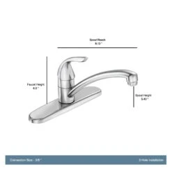 Adler Single-Handle Low Arc Standard Kitchen Faucet In Chrome -Alliee Bath And Faucet Shop 6181ffc125dd4b2b8d5b422cc494e0d5 1800x1800