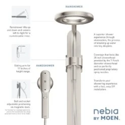 Nebia By Moen 1-Spray 8 In. Dual Shower Head And Handheld Shower Head With Magnetic Dock In Spot Resist Brushed Nickel -Alliee Bath And Faucet Shop 61c29385222fd04fee497be684f403d9 1800x1800