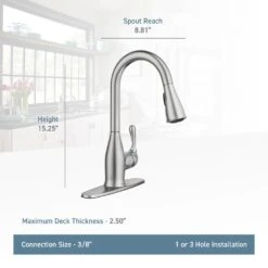 Kaden Single-Handle Pull-Down Sprayer Kitchen Faucet With Reflex And Power Clean In Chrome -Alliee Bath And Faucet Shop 62d1858523212dd672b95073282e74cb 1800x1800