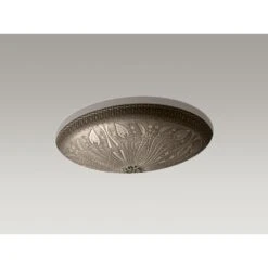 KOHLER Lilies Lore Vitreous China Undermount Bathroom Sink In Cast Bronze With Medium Patina -Alliee Bath And Faucet Shop 645379c6d284a8effb99005bfcacc70f 1800x1800