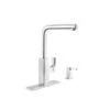 Tallinn Single-Handle Pull-Out Sprayer Kitchen Faucet With Soap Dispenser In StarLight Chrome -Alliee Bath And Faucet Shop 64a4b4f8b4a5527a6dede28d50498a8b 1800x1800