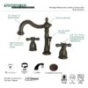 Kingston Brass Georgian Oil-Rubbed Bronze 2-handle Widespread Bathroom Sink Faucet With Drain -Alliee Bath And Faucet Shop 663370265624 08876107 1800x1800