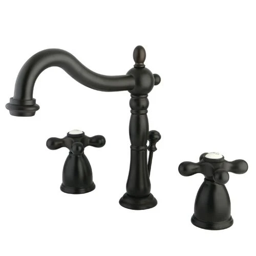 Kingston Brass Georgian Oil-Rubbed Bronze 2-handle Widespread Bathroom Sink Faucet With Drain 5 Kingston Brass Georgian Oil-Rubbed Bronze 2-handle Widespread Bathroom Sink Faucet With Drain - Image 3