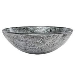 VIGO Titanium Handmade Glass Round Vessel Bathroom Sink In Slate Grey -Alliee Bath And Faucet Shop 663df1d886fc4b699467e1f38e56069b 1800x1800