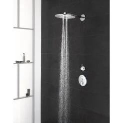 Euphoria 3-Spray 10 In. Single Ceiling Mount Fixed Rain Shower Head In Starlight Chrome -Alliee Bath And Faucet Shop 671260e587cfc8eaa593499e6ea4f77a 1800x1800