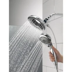 In2ition Two-in-One 5-Spray 6.8 In. Dual Wall Mount Fixed And Handheld Shower Head In Chrome 15 In2ition Two-in-One 5-Spray 6.8 In. Dual Wall Mount Fixed And Handheld Shower Head In Chrome -Alliee Bath And Faucet Shop 67907bc938bd514c758410db9658762d 1800x1800