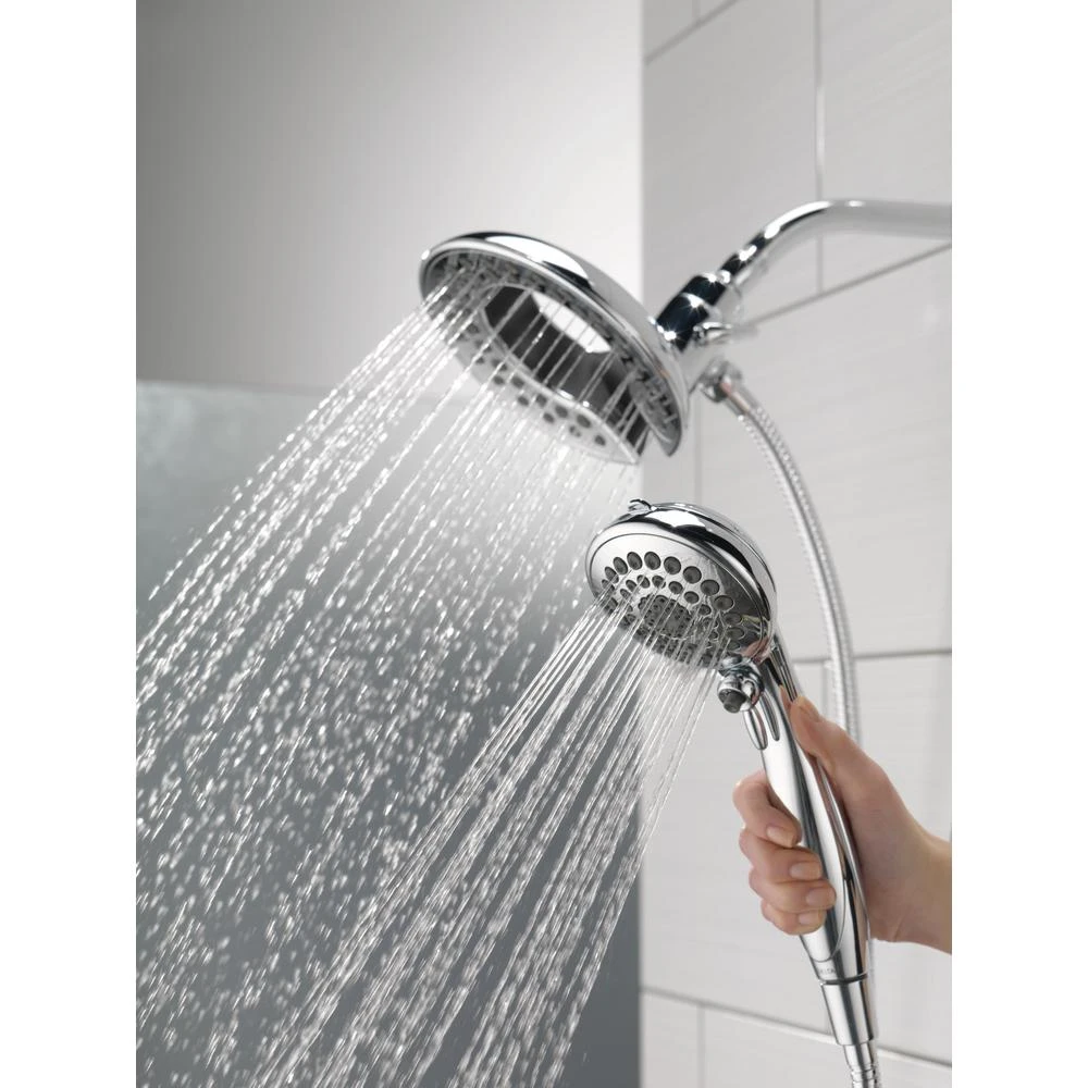 In2ition Two-in-One 5-Spray 6.8 In. Dual Wall Mount Fixed And Handheld Shower Head In Chrome 4 In2ition Two-in-One 5-Spray 6.8 In. Dual Wall Mount Fixed And Handheld Shower Head In Chrome - Image 2