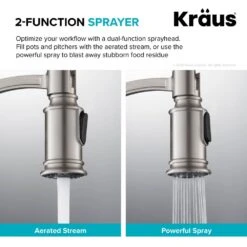 Sellette Single-Handle Pull-Down Sprayer Kitchen Faucet With Dual Function Sprayhead In Spot Free Stainless Steel -Alliee Bath And Faucet Shop 67e966fcee0fbcb595f65ca842d514d2 1800x1800