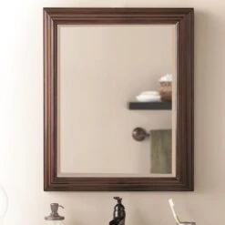 22.5-in X 27.5-in Rectangle Surface Mirrored Medicine Cabinet