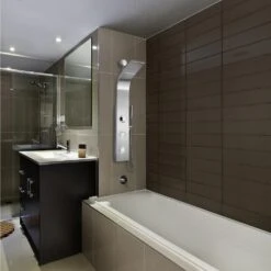 39 In. 2-Jet Easy Connect Shower Panel System In Stainless Steel With Rainfall Waterfall Shower Head And Shower Wand -Alliee Bath And Faucet Shop 69ad7dca4dba01c94e6d4f6d89fa84ee 1800x1800