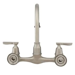 Corin 2-Handle Wall-Mount Kitchen Faucet In Stainless -Alliee Bath And Faucet Shop 6a8c3e1ff2f6a5c265570e608362c0d2 1800x1800