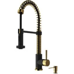 Edison Single-Handle Pull-Down Sprayer Kitchen Faucet With Soap Dispenser In Matte Black -Alliee Bath And Faucet Shop 6d73059bed45f5039eaaa619bfb930c0 1800x1800