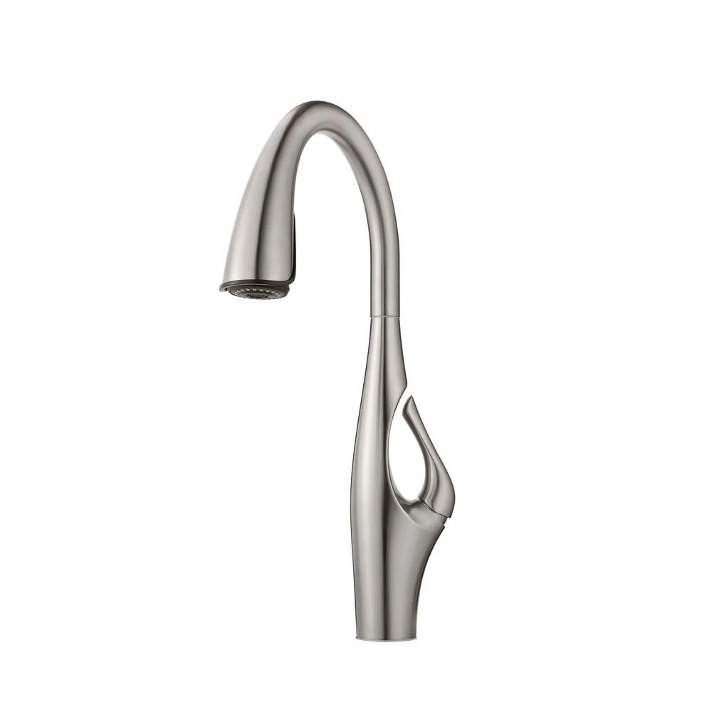 Kai Single-Handle Pull-Down Sprayer Kitchen Faucet In Stainless Steel 4 Kai Single-Handle Pull-Down Sprayer Kitchen Faucet In Stainless Steel - Image 2