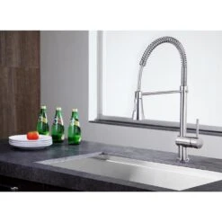 Carriage Single Handle Standard Kitchen Faucet In Brushed Nickel -Alliee Bath And Faucet Shop 6f376a0c83c0cb933302c373d4778367 1800x1800