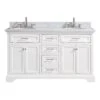 Windlowe 61 In. W X 22 In. D X 35 In. H Bath Vanity In White With Carrera Marble Vanity Top In White With White Sink -Alliee Bath And Faucet Shop 6f6e1573597966ee9bb77ae1b563e93f 1800x1800