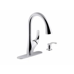 Trielle Single-Handle Pull-Down Sprayer Kitchen Faucet In Chrome