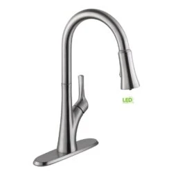 Single-Handle Pull-Down Sprayer Kitchen Faucet With LED Light In Stainless Steel -Alliee Bath And Faucet Shop 70ea0f18380ef41ff4e9fc7172d1cd54 1800x1800