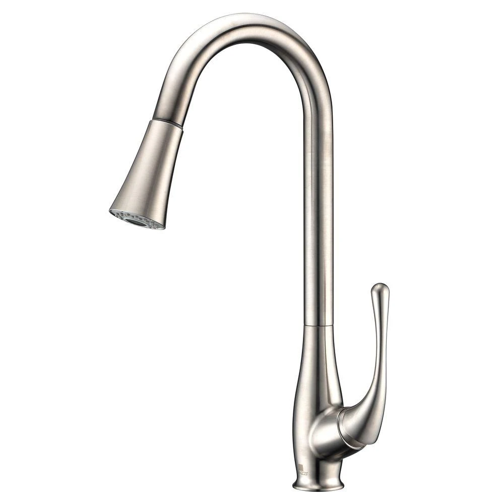 Singer Series Single-Handle Pull-Down Sprayer Kitchen Faucet In Brushed Nickel 3 Singer Series Single-Handle Pull-Down Sprayer Kitchen Faucet In Brushed Nickel