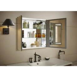 KOHLER 30-in X 26-in Rectangle Recessed Mirrored Medicine Cabinet -Alliee Bath And Faucet Shop 723085300109 08795585 1800x1800