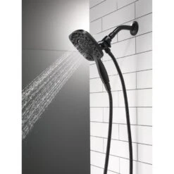 In2ition Two-in-One 4-Spray 6 In. Dual Wall Mount Fixed And Handheld Shower Head In Matte Black -Alliee Bath And Faucet Shop 7267d2c0468f1a255155d15754736b80 1800x1800