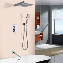 3-Spray With 2.5 GPM 10 In. 3 Functions Tub Wall Mount Dual Shower Heads In Spot In Polished Chrome (Valve Included) 13 3-Spray With 2.5 GPM 10 In. 3 Functions Tub Wall Mount Dual Shower Heads In Spot In Polished Chrome (Valve Included) -Alliee Bath And Faucet Shop 7274a1a21f1d4724b3a9dc7b30b9e2c7 aa0c81f9 c4cf 438c b36f 82c317343984 1800x1800