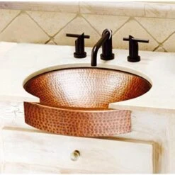 Monarch Abode 17 In. Hand Hammered Skirted Vessel Bathroom Sink In Pure Copper 11 Monarch Abode 17 In. Hand Hammered Skirted Vessel Bathroom Sink In Pure Copper -Alliee Bath And Faucet Shop 72e90d4976e8a63614c875dc740d4e2e 1800x1800