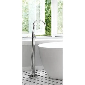 Jacuzzi PRIMO Polished Chrome 1-Handle Residential Freestanding Bathtub Faucet With Hand Shower 3 Jacuzzi PRIMO Polished Chrome 1-Handle Residential Freestanding Bathtub Faucet With Hand Shower