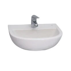 Barclay Products Compact 450 Wall-Hung Bathroom Sink In White