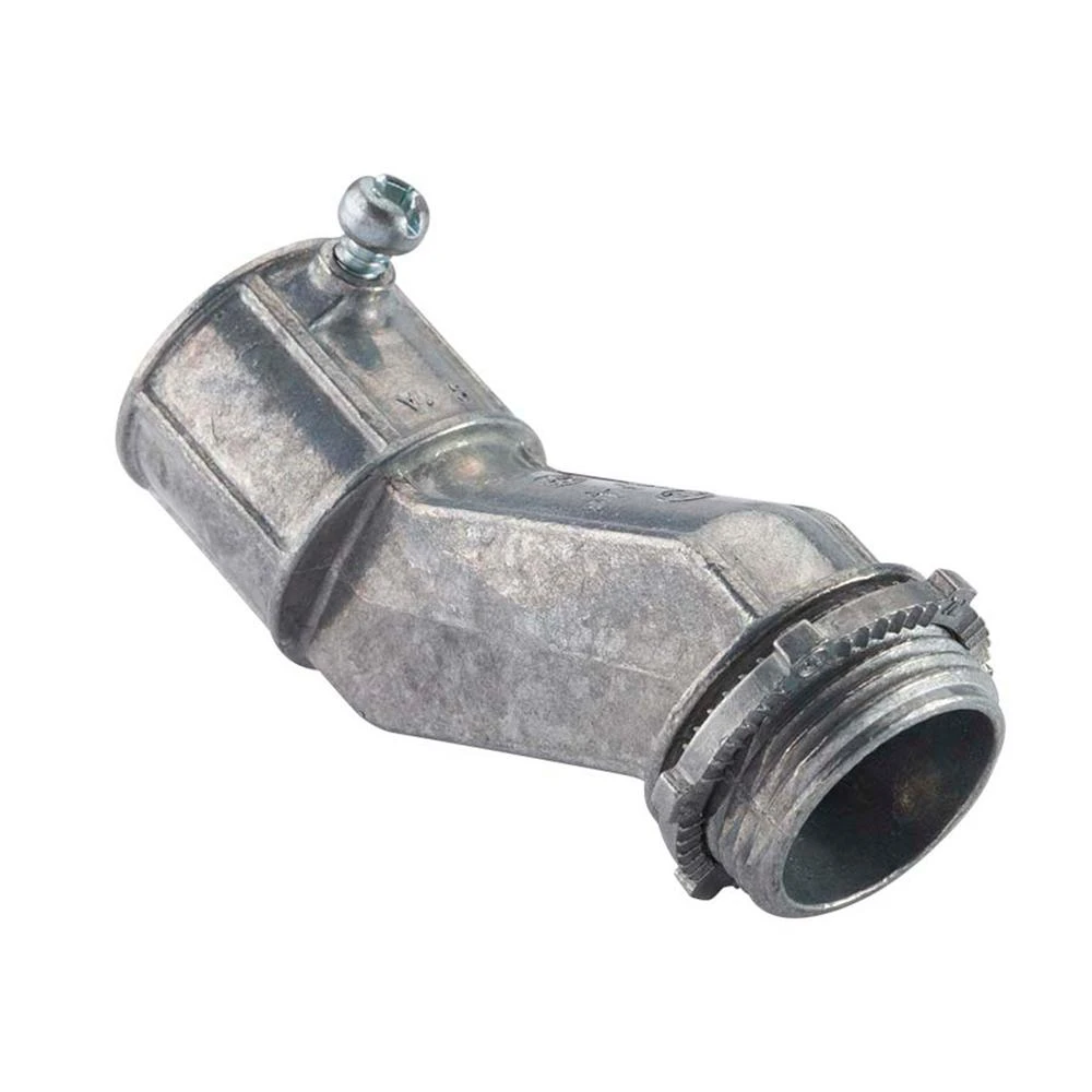 1/2 In. Electrical Metallic Tube (EMT) EMT-to-Box Offset Set-Screw Connector 3 1/2 In. Electrical Metallic Tube (EMT) EMT-to-Box Offset Set-Screw Connector