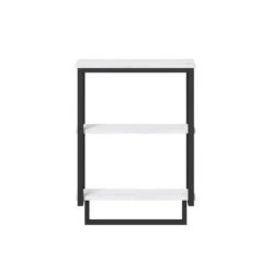 Style Selections Matte Black 2-Tier Composite Wall Mount Bathroom Shelf