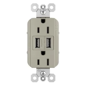 Legrand Radiant Nickel 15-Amp Decorator Tamper Resistant Residential Usb Outlet 3 Legrand Radiant Nickel 15-Amp Decorator Tamper Resistant Residential Usb Outlet