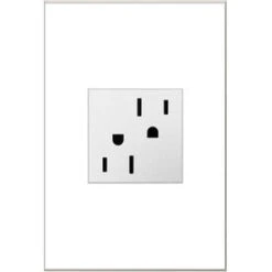 Legrand Adorne White 15-Amp Square Tamper Resistant Residential Outlet