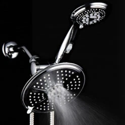 HotelSpa Chrome 38-Spray Rain Dual Shower Head 2.5-GPM (9.5-LPM) -Alliee Bath And Faucet Shop 786696011918 07877418 1800x1800