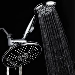 HotelSpa Chrome 38-Spray Rain Dual Shower Head 2.5-GPM (9.5-LPM) -Alliee Bath And Faucet Shop 786696011918 07877421 1800x1800