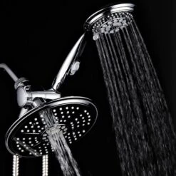 HotelSpa Chrome 38-Spray Rain Dual Shower Head 2.5-GPM (9.5-LPM) -Alliee Bath And Faucet Shop 786696011918 09688275 1800x1800