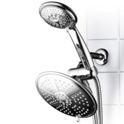 HotelSpa Chrome 38-Spray Rain Dual Shower Head 2.5-GPM (9.5-LPM) -Alliee Bath And Faucet Shop 786696011918xl 1800x1800