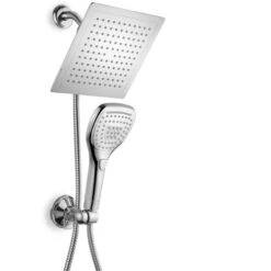 DreamSpa Dream Spa Chrome 4-Spray Rain Dual Shower Head 2.5-GPM (9.5-LPM) -Alliee Bath And Faucet Shop 786696016845xl 1800x1800