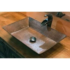 Premier Copper Products Rectangle 20 In. Hammered Copper Vessel Sink In Oil Rubbed Bronze -Alliee Bath And Faucet Shop 7a6c7cfcc09222b58338beb22a1e2abb 1800x1800