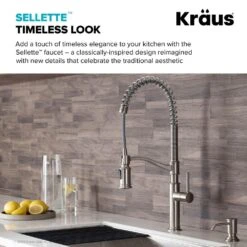 Sellette Single-Handle Pull-Down Sprayer Kitchen Faucet With Dual Function Sprayhead In Spot Free Stainless Steel -Alliee Bath And Faucet Shop 7ba160a1e08a68d9da20572146a27edb 1800x1800