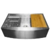 AKDY Handmade 33-in X 20-in Stainless Steel Single Bowl Tall (8-in Or Larger) Undermount Apron Front/Farmhouse Residential Workstation Kitchen Sink All-in-One Kit -Alliee Bath And Faucet Shop 810070031060 1800x1800
